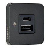 Scanstrut SC-TILE-10 TILE USB-A/USB-C Interior Charging Socket - 12/24V - Black Bezel